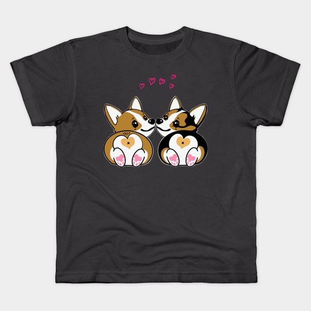 Corgis Kids T-Shirt by q10mark